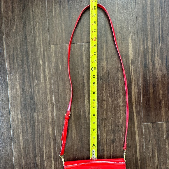 Tory Burch Red Patent Leather Crossbody Purse - Picture 11 of 14